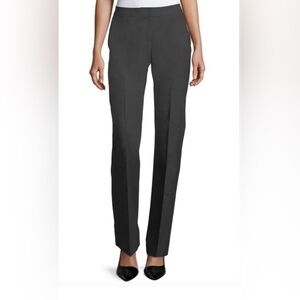 Lafayette 148 Women’s Charcoal Dark Gray Straight Leg Wool Trouser Pants-Size 2